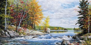 A tranquil fall scene